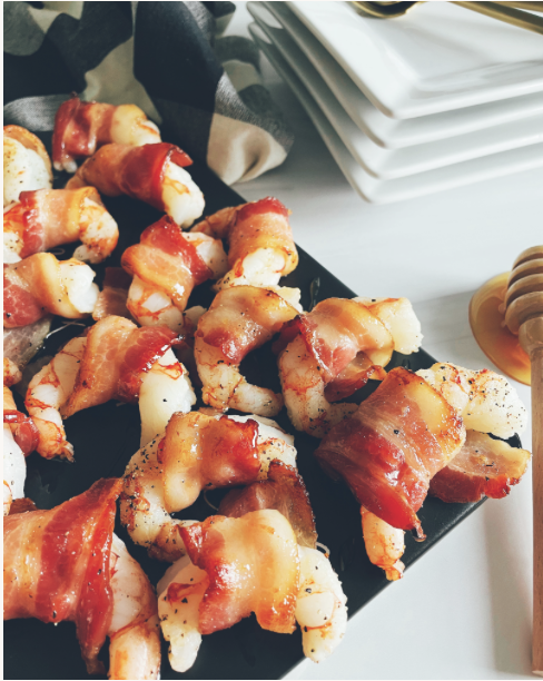 Honey Glazed Bacon Wrapped Shrimp by Spoons N Spices - FoodSocial